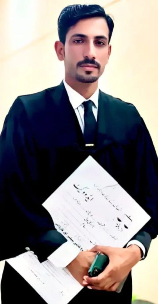 Advocate Farhat Bashir in robes